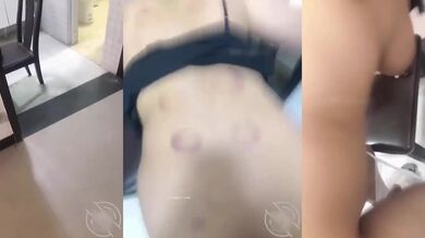 化妆台上内射姨妈，内裤都没脱下直接开干